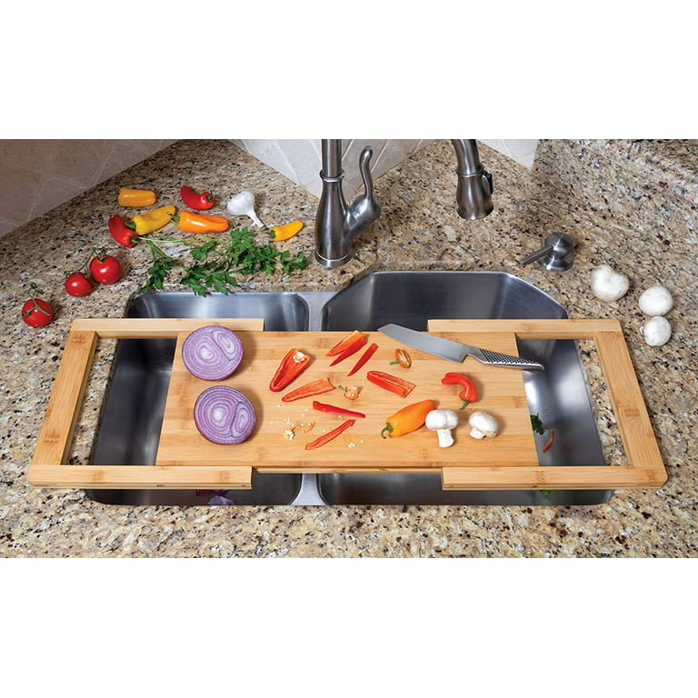 Lipper International Bamboo Over-The-Sink Expandable Cutting Board