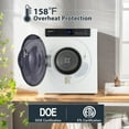 thumbnail image 3 of Costway 1400W Electric Tumble Compact Laundry Dryer Stainless Steel Tub 8.8lbs /2.6cu.ft, 3 of 10