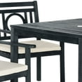 thumbnail image 2 of SAFAVIEH Montclair Outdoor Modern 5 Piece Dining Set with Cushion, Dark Slate Grey/Beige, 2 of 5