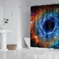 thumbnail image 2 of Colorful Starry Sky and Universe Modern Waterproof Shower Curtain Set with 12 Hooks, Washable Decorative Bathroom Shower Curtain, 2 of 6