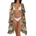 thumbnail image 3 of HELLHERO Camo Deer Silhouette Women Beach Kimono Coverup Polyester Breathable Free Size Swim Coverup for Womens, 3 of 6