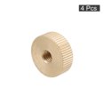 thumbnail image 3 of Knurled Thumb Nuts, 4 Pack M6 x D20mm x H7mm Brass Blind Hole Knurled Thumb Nuts, 3 of 5