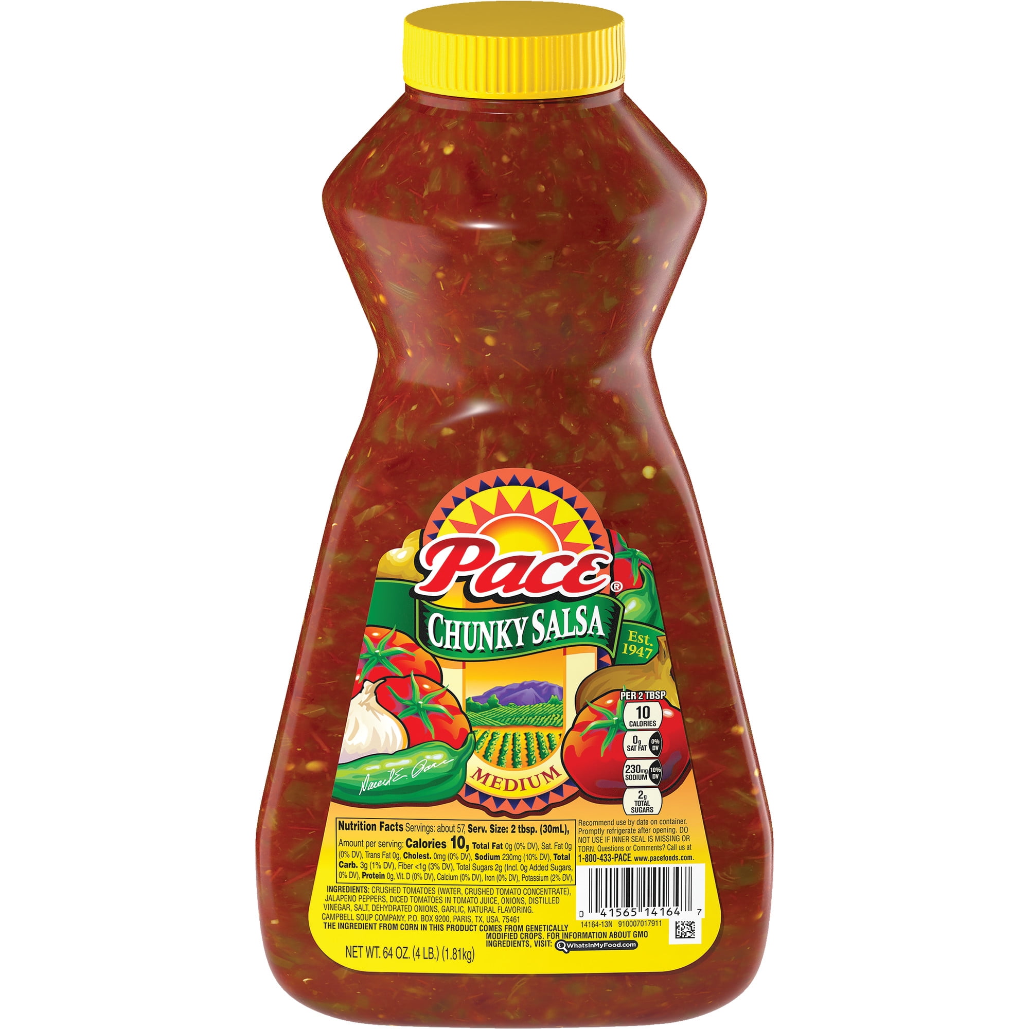 Pace Salsa, Chunky Medium Salsa, Perfect For Taco Night, 64 Ounce