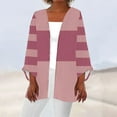 thumbnail image 2 of AherBiu Women's Cardigans Open Front Lightweight 3/4 Sleeve Linen Cardigan Fall Loose Cover up Shrugs, 2 of 5