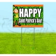 thumbnail image 1 of Happy Saint Patricks Day (18" x 24") Yard Sign, Includes Metal Step Stake, 1 of 6