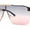 Gold Black Pink, variant on Elegant Rimless Flat Top Mobster Shield Racer Sunglasses Gold Black Pink