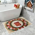 thumbnail image 6 of RICHMJ Knit-Look Christmas Rug -16"x24" Small Red Indoor Holiday Rug -Chimney Doormat- Snowflake Winter Xmas Garland Decor Washable Mat for Entryway Kitchen Porch Bathroom Non Slip (Chimney), 6 of 8