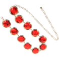 thumbnail image 5 of Waist Chain Women Body Chain Teen Girls Cosplay Parties Metal Red Rhinestone Figure Enhancement 1Pcs, 5 of 5