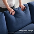 thumbnail image 3 of BLAZANT 3 Seater Sofa Oversize, 89" Extra Large Size Sofa Couch with Extra Deep Seats, Modern Loveseat Sofa, Comfortable Fabric, Easy to Install, for Living Room Apartment Lounge, Blue, 3 of 7