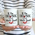 thumbnail image 4 of Mugs If I'm Drunk It's My Sister's Fault Funny Red Heart Drink Lovers Coffee To Sister From Brother Gifts For Sister Ceramic 11 15oz White Tea Cup Gifts For Women Sibling On Birthday, 4 of 8