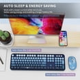 thumbnail image 2 of USOTSO Wireless Keyboard and Mouse Combo, 2.4GHz Retro Typewriter Style, Full-Size Creamy Silent Office Set for Desktop Laptop PC, 2 of 8