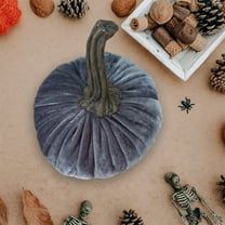 Gallickan Pumpkin Pillow, 7.8" Halloween Pumpkin Throw Pillow Fall Pillow Thanksgiving Cushion Pumpkin Shaped Throw for Halloween Pillow Bedroom Sofa Couch Fall Decor, Dark Blue