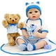 thumbnail image 2 of Muñeco Bebé Reborn Realista Aori Vinilo Suave Cuerpo Completo 22pulg con Osito de Peluche y Accesorios Niño Azul Aori AI68855, 2 of 2