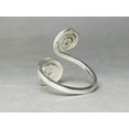 thumbnail image 3 of Heaven Crafts Chunky Spiral Ring Sterling Silver 925 Handmade Adjustable Double Coil Ring For Women, 3 of 5