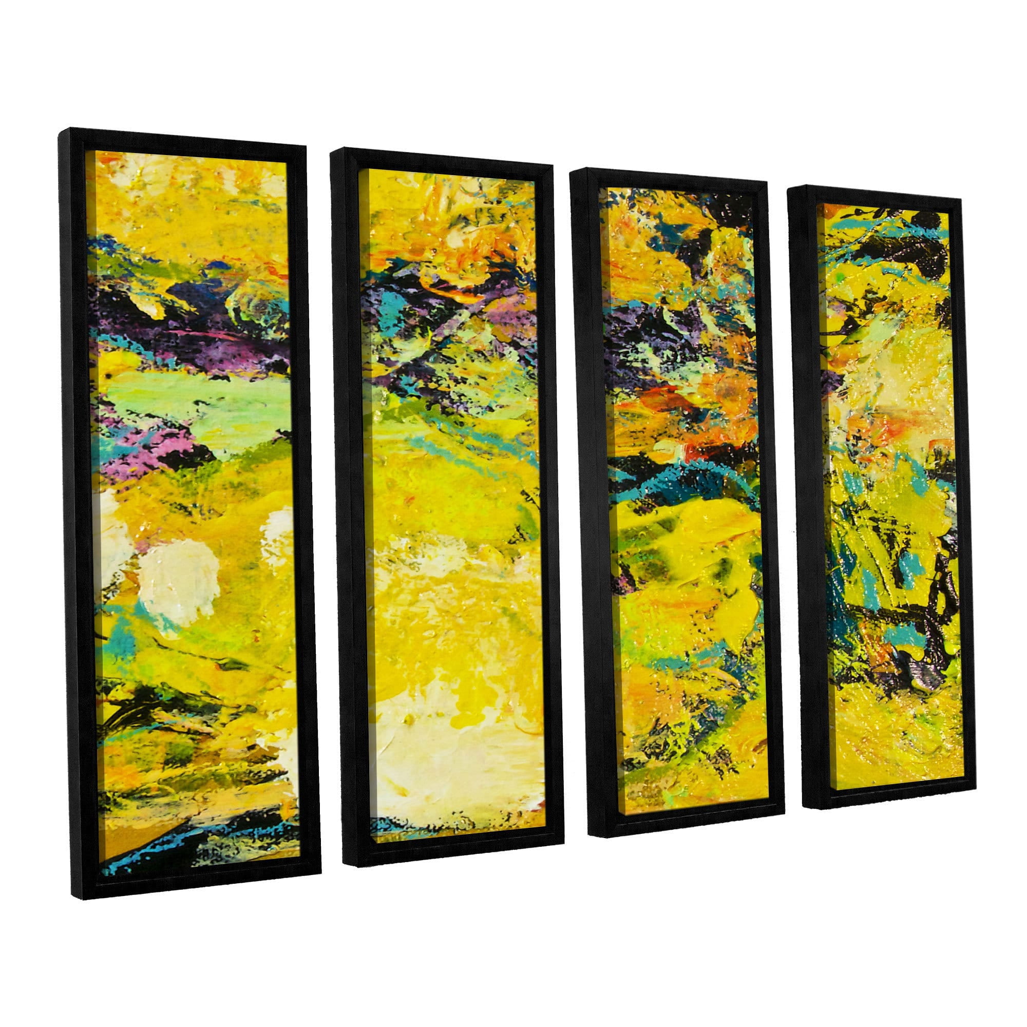 ArtWall Allan Friedlander "Watermelon Patch" 4-Piece Floater-framed Canvas Set