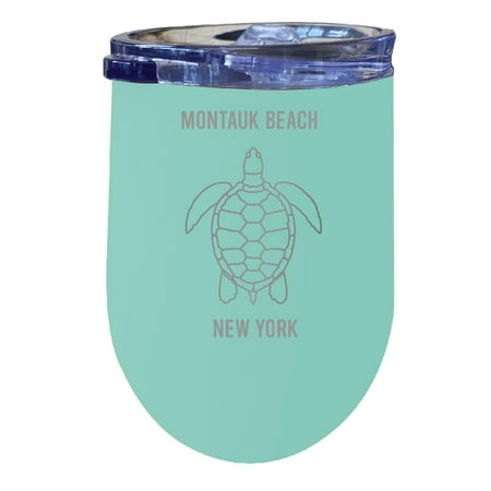 

Montauk Beach New York 12 oz Seafoam Laser Etched Insulated Wine Stainless Steel