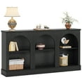 thumbnail image 5 of Fnova 63" Farmhouse Console Table, Wooden Entryway Table with 3-Tier Storage, Rectangular Sofa Table for Entrance, Hallway, Living Room, Behind Couch, 5 of 20