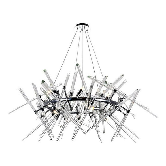 12 Light Chandelier with Chrome Finish