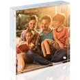 thumbnail image 1 of 8x8 Acrylic Frame, 20mm Thicker Frameless Clear Picture Frame, Double Sided Magnetic Picture Frame, Free Standing Desktop Display 1 8x8, 1 of 5
