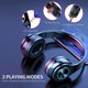 thumbnail image 2 of Foldable BT 5.0 Headset Wireless&Wired Headset with Breathing Light Support TF Card Playing Stretchable Headband, Black&Red, 2 of 5