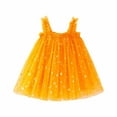 thumbnail image 2 of Fozruso Little Girls Fluffy Dresses Toddler Girls Sleeveless Star Moon Holiday Party Dress Dance Party Dresses Sizes 2-3 Years, 2 of 6