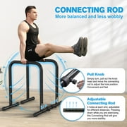 Adjustable Parallette Dip Bar Station Fitness Workout Dip Stand Station Machine for Home