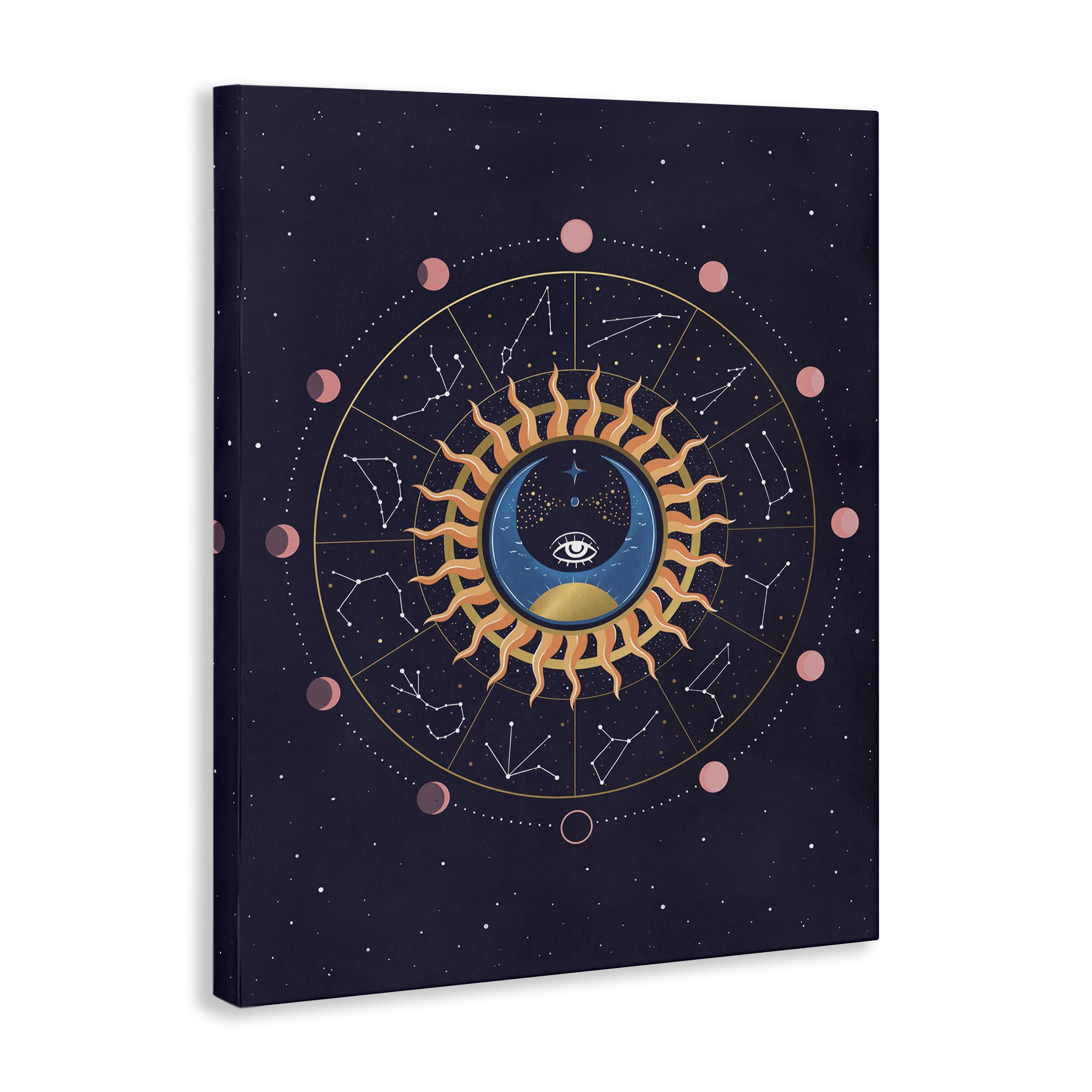 Stupell Industries Astrology Zodiac Constellations Astrology & Stars Painting Wrapped Canvas Art Print Wall Art, 24 x 30