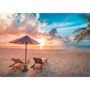 Rocorose 1000 Piece Jigsaw AIF4Puzzle, Inspirational Beach Floor Puzzle for Kids Adult, Tropical Ocean Sunrise Sunset Nature Puzzle