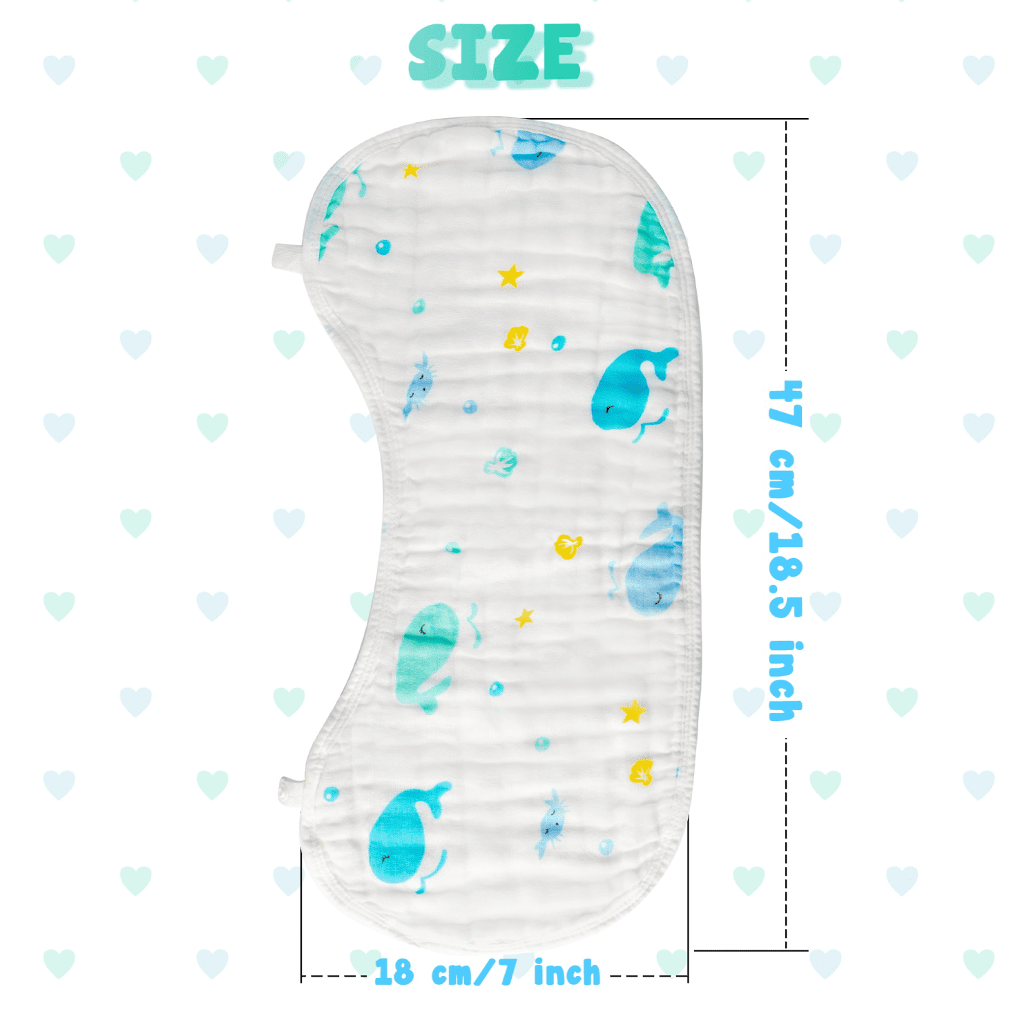5PCS Cotton Gauze Baby Burp Towel Set Muslin Burp Cloths Baby Boys Towel Essentials for Newborns