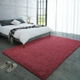 thumbnail image 5 of Junovo Super Soft Fluffy Area Rugs Modern Shag Rug for Bedroom Living Room,Cute Carpets for Kids Nursery Girls Home Dorm,4'x6',Wine Red, 5 of 6