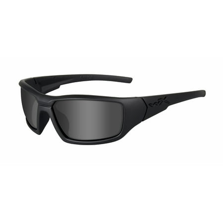 Wiley X WX Censor Black Ops Men's Sunglasses, Polarized Smoke Grey Lens / Matte Black Frame - SSCEN08