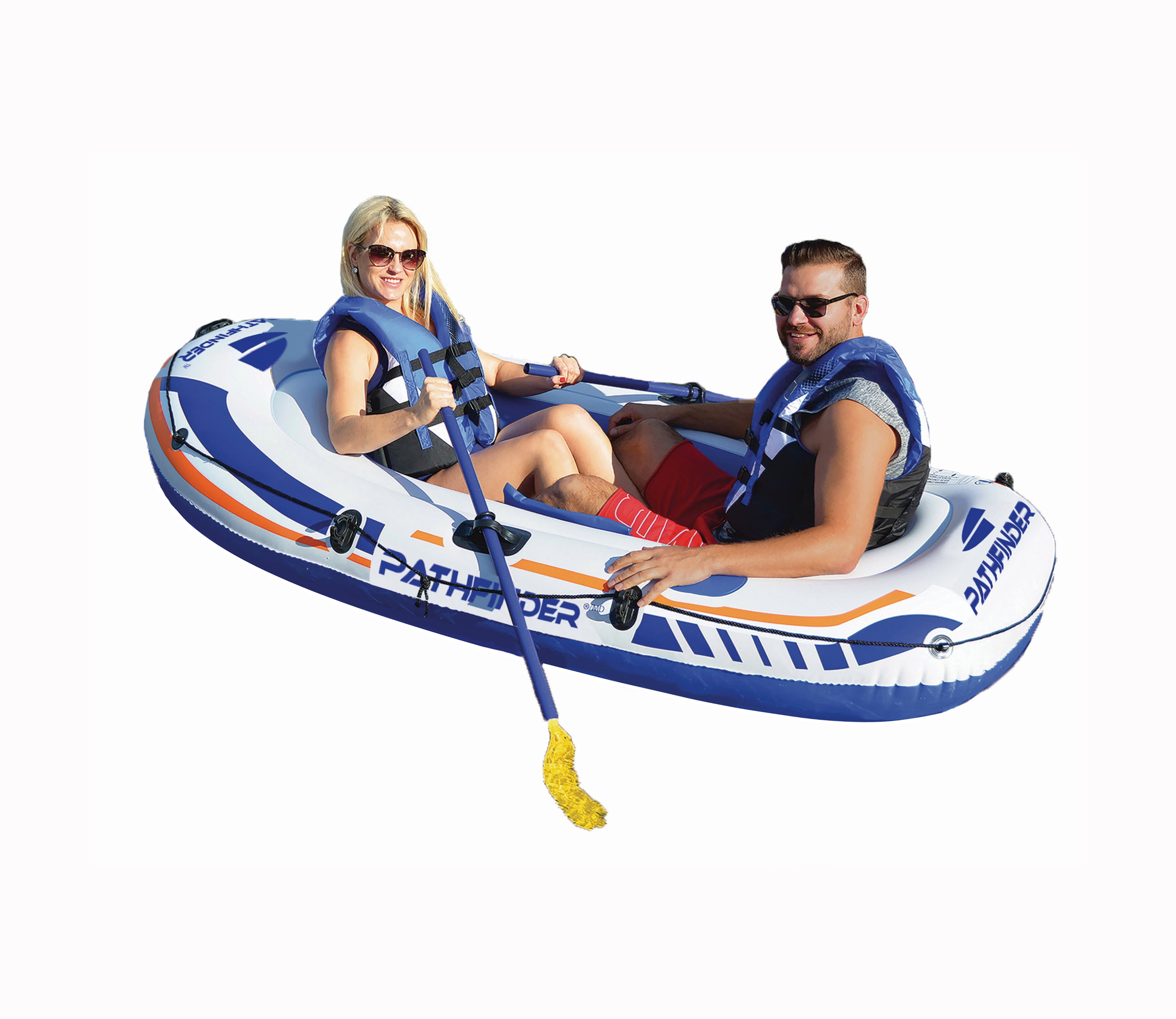 Pathfinder 2 Person Inflatable Raft With Pump & Oars