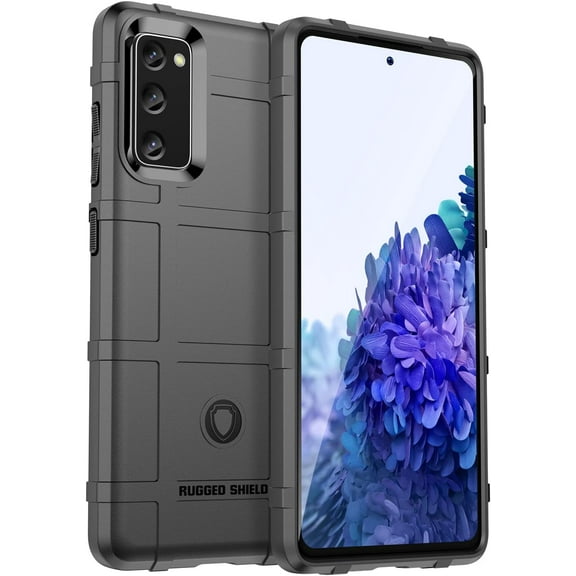 Slim Fit Phone Case for Samsung Galaxy S20 FE, Rugged Shield Durable Case with Military Grade Shockproof,Drop-Tested and Camera Lens Protection Cover for Galaxy S20 FE, HD Black
