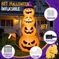 thumbnail image 5 of Qunler  8ft Halloween Pumpkin Stack Inflatable Decoration with Witch Hat, Polyester Material Lighted Blow up Yard Decor for Outdoor Lawn Garden, 5 of 9