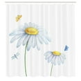 thumbnail image 3 of Ambesonne Dragonfly Shower Curtain, Chamomile Soft Nature, 69"Wx70"L, Yellow White, 3 of 5