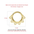 thumbnail image 2 of FANSING Gold Lotus Septum Jewelry 16g Seamless Septum Rings for Women Surgical Steel Daith Earring Hoop 8mm Septum Piercing Jewelry 16 Gauge, 2 of 3