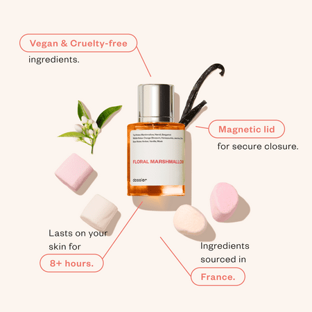 Dossier Floral Marshmallow Eau De Parfum, Inspired by By Kilian Love's Don't Be Shy, Perfume for Women, 1.7 oz
