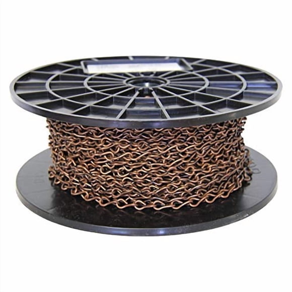 RCH Hardware CH-S50-16-AC-164 Steel Basket Chain, Antique Copper (164 Foot Reel)