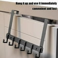 thumbnail image 5 of PONPRNGY Over the Door Hooks, Metal Door Hanger Hook with 6 Hooks for Hanging - Space-Saving Over the Door Towel Rack, Sturdy Towel Hanger for Bathroom, 5 of 6