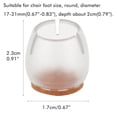 thumbnail image 3 of 16PCS Chaise Jambe Couvre Anti-Rayure Chaise Jambe Chaise Transparente Couverture de Jambe, 3 of 8