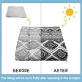 thumbnail image 6 of Oversized Square Floor Cushion - Extra Thick & Supportive Meditation Pillow for Adults, Fluffy PP Cotton Filling, 9-Point Tufted Zabuton Mat, Skin-Friendly Fabric for Yoga & Lounge (Boho Decor), 6 of 7