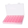 thumbnail image 4 of EeaseCA 28 Compartments Jewelry Box Transparent Nail Art Beads Container Empty Storage Case Holder Manicures Organizer (Pink), 4 of 7