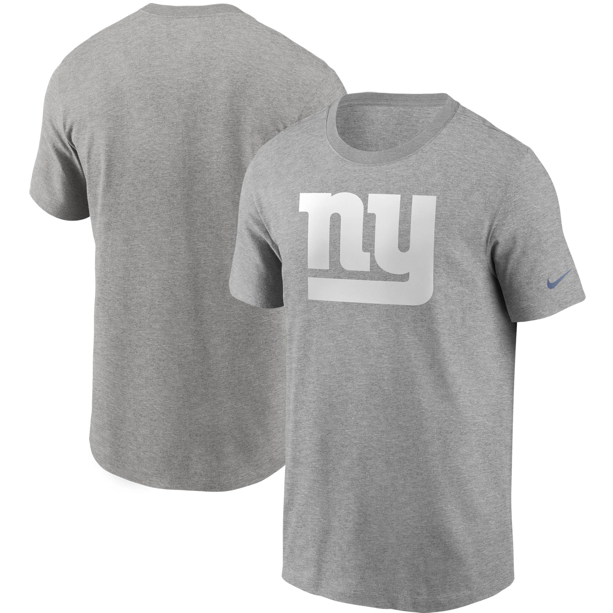 Black Mens Crew Neck Short Sleeve New York Giants Split Graphic T-Shirt 