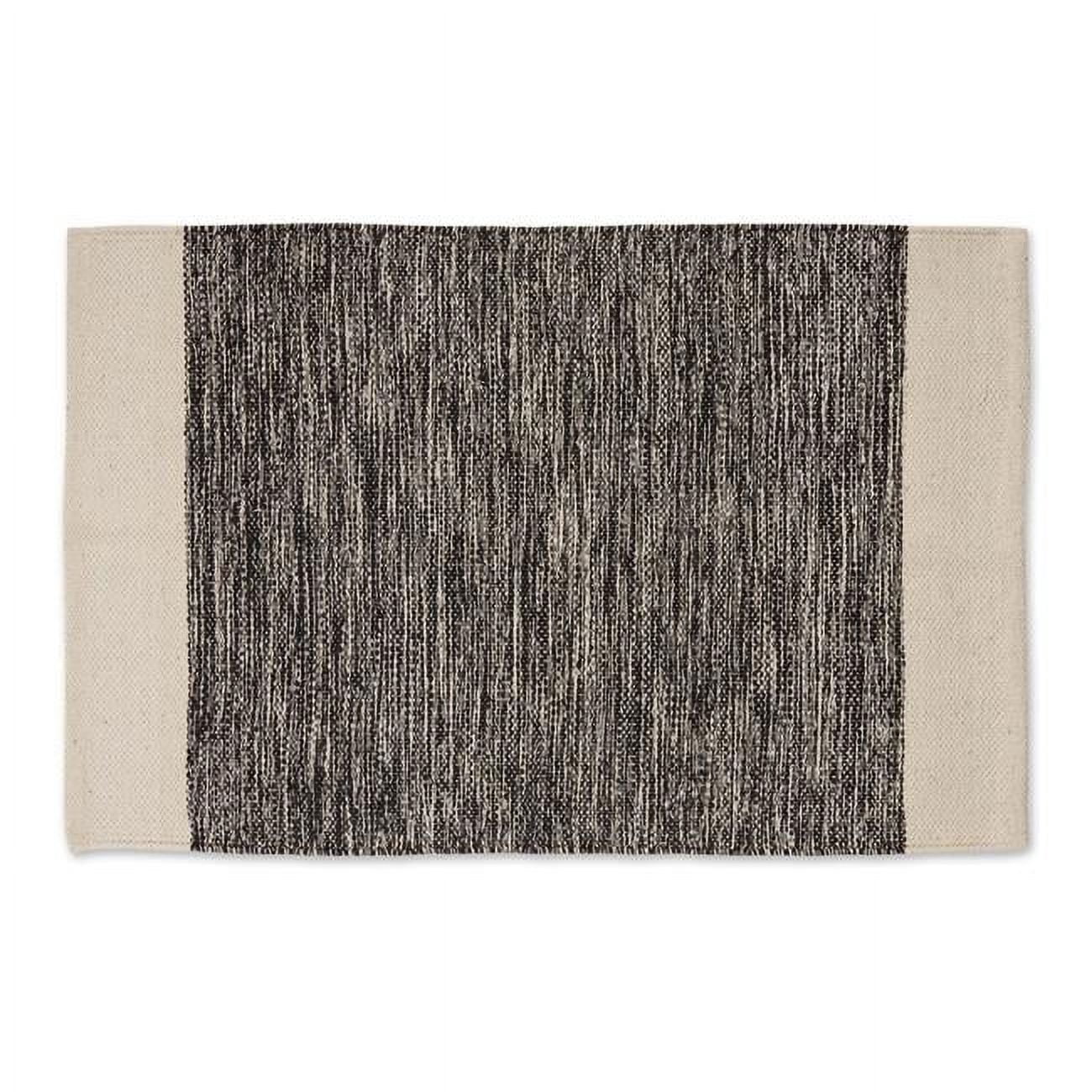 Design Imports CAMZ12631 Tapis Tissé à la Main 2 x 3 Pi., Bordure Noire Variée