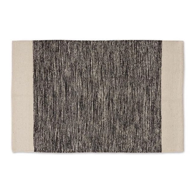 Design Imports CAMZ12631 2 x 3 ft. Hand-Loomed Rug, Black Variegated Border