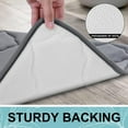 thumbnail image 5 of Smiry U-Shaped Memory Foam Bathroom Rugs 24x20, Ultra Soft and Absorbent Toilet Rugs, Non-Slip Machine Washable Contour Mats, Dark Grey, 5 of 8