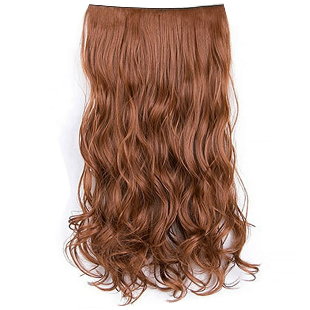 Extension Ondulée Bouclée Mate pour Fête Noir, Noir Brun, Brun Foncé, Brun Clair, Rouge Vin, Brun Doré