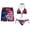 American Flag Hibiscus, variant on Camo Hunting Dry Leaf Print Matching Swimsuit for Couples Women Two Piece Bikini Set Mens Swim Trunks Board Shorts Comfort Summer Beach Matchable Bathing Suit Hawaii Beachwear