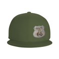 thumbnail image 3 of ZICANCN Route 66 Road Sign Baseball Caps CCaps Asquettes de Camionneur pour Hommes et Femmes, Réglables à Plat Moss Green, 3 of 6