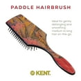 thumbnail image 3 of Kent LPB2 8.25" Small Square Paddle Cushioned Wet Dry Pro Hair Brush. Grooming, Detangling, & Smoothing Floral Print. Best Flat Everyday Men Women Brush For Curly, Thick or Thin Hair and Wigs, 3 of 6